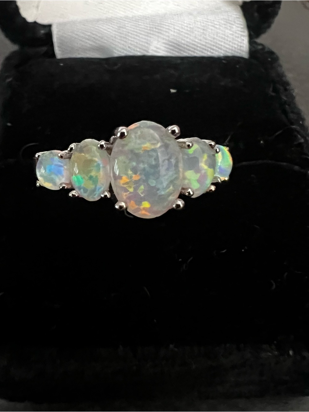 Fire Opal Ring - Fire Opal with Sterling Setting. - Picture 5 of 7